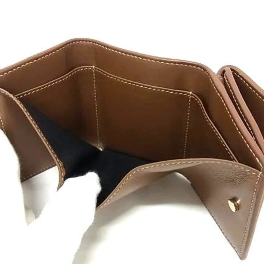 Dior CD Diamond Trifold Wallet Coin Purse Billfold Card Holder